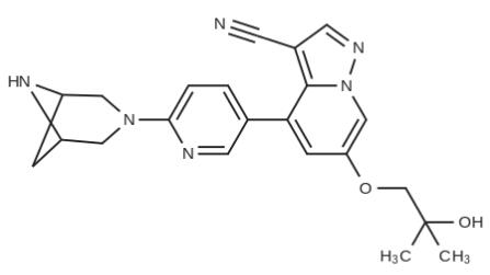 4-(6-(3,6-Diazabicyclo[3.1.1]heptan-3-yl)pyridin-3-yl)-6-(2-hydroxy-2-methylpropoxy)pyrazolo[1,5-a]pyridine-3-carbonitrile dihydrochloride