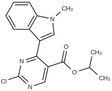 5-Pyrimidinecarboxylic acid, 2-chloro-4-(1-methyl-1H-indol-3-yl)-, 1- methylethyl ester
